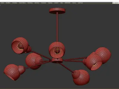 Sputnik Loft Globe Low-poly 3D model