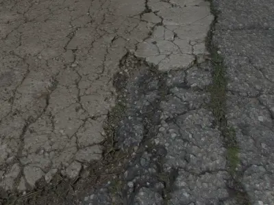 Roadcracks03 asphalt texture - asphalt texture 3D model