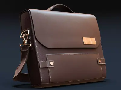 Leather Briefcase 3D model