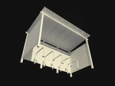 Bike Shelter Highpoly 3D model