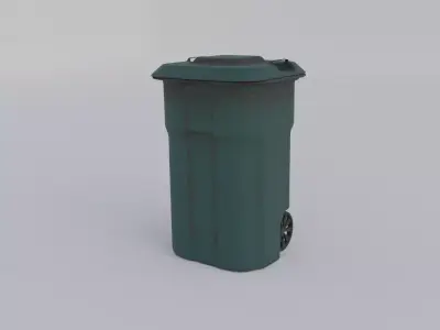 Dustbin Low-poly 3D model