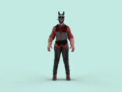 Majin Buu in Mask Low-poly 3D model