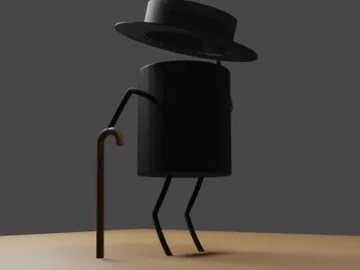 Bucket of rubbish 3D model