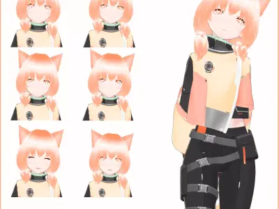VTuber Low-poly 3D model