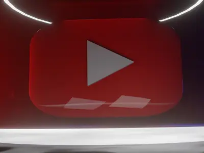 Youtube Logo For Blender Free Free 3D model