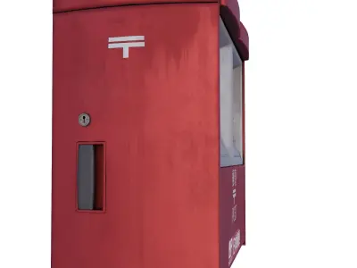 Japanese Mail Post Low-poly 3D model