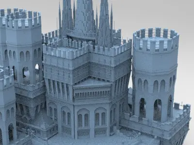 Tower of London inspired Watchtower Fort  3D model