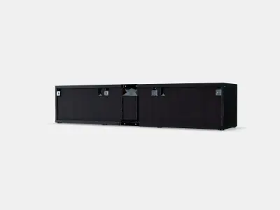 BESTA TV bench with doors 6 Low-poly 3D model