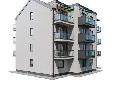 Residential building V2 3D model