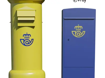 Correos parcel machine 3D model