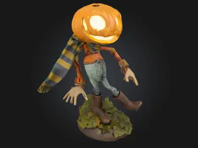 Pumpkin Wanderer  A Whimsical Journey Through the Harvest 3D model