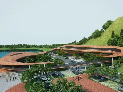 Modern planning museum building 3D model