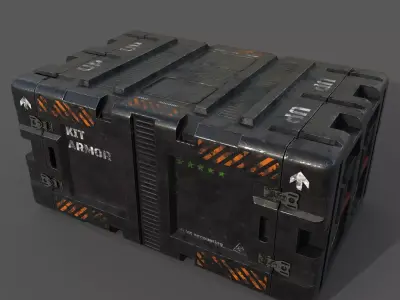 Sci-Fi Storage Crate Low-poly 3D model