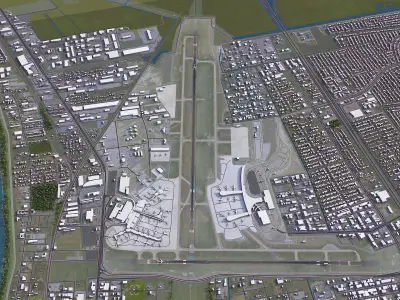 New Orleans - Airport - MSY Low-poly 3D model