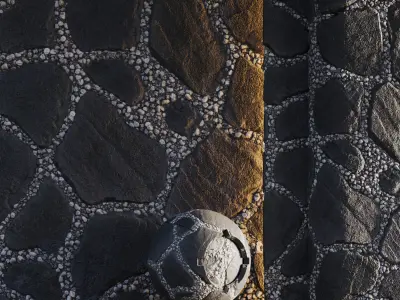 H67 Slate and Gravel Pathway - PBR - 4K Low-poly 3D model