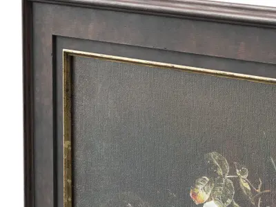 Classic frame with floral still life 3D model