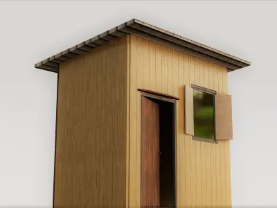 Backyard Workshop Shed  3D model