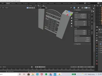 gate model 3D model