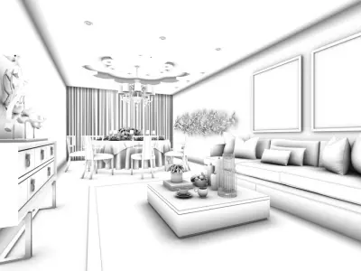 Business Restaurant - Coffee - Banquet  24 3D model