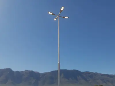 Street Light 12 version 9 5m with pole 2 Low-poly 3D model