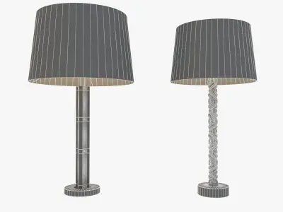 Vaughan - Deco Glass Column Table Lamps 3D model