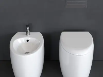 Scarabeo Ceramiche Moai WC Low-poly 3D model