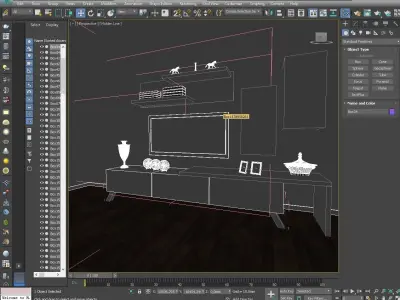 3d tv unit design 3D model