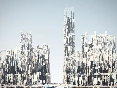 Greeble City 3D model