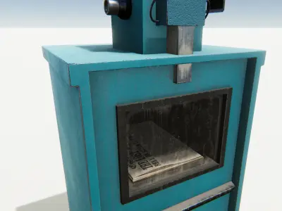 News Stand Low-poly 3D model