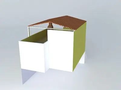 rakelliorkut house with stairs and roof Free 3D model