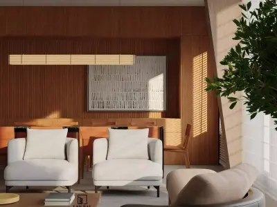 Industrial Living Interior scene 3D model