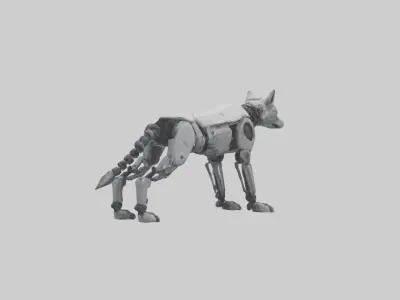 Robot version of a robot wolf model 3D model