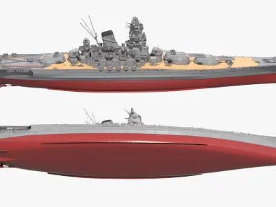  Japanese Battleship Yamato WWII Rigged 