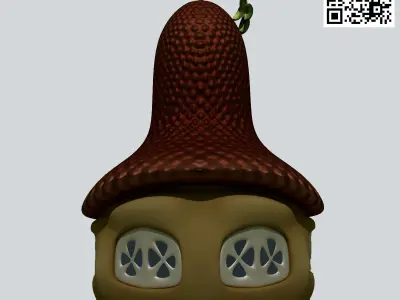 Fairy home pumpkin fantasy series Low-poly 3D model