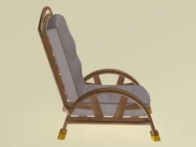 Art Deco Lounch Chair 3D model