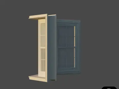 Bay Window Low-poly 3D model