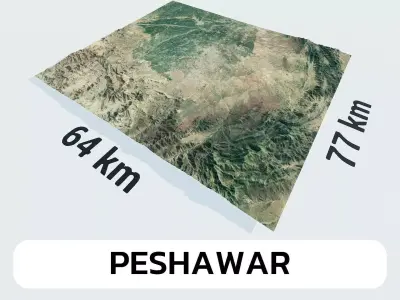 Peshawar Pakistan City Landscape 3D Model 3D model