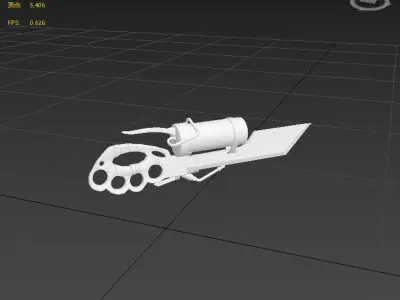 Cyber Next Generation Dagger Low-poly 3D model