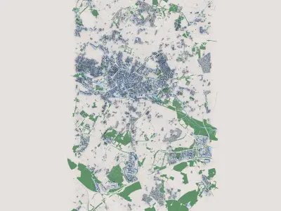 Leicester City United Kingdom 3D model