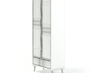 Wooden Children Wardrobe 3D model