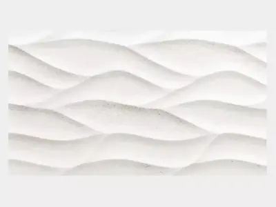 Seamless White Sculpted Wave Ceramic Wall Tile Texture