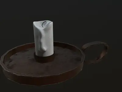 Candle Stand 3D model Low-poly 3D model