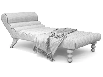 Modern Design Lazy Chaise Lounge Indoor 3D model