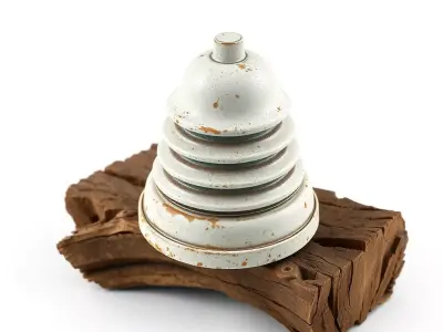 Industrial Rustic Stacked Bell Decor Low-poly 3D model