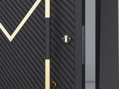 Aluminium door 285 3D model