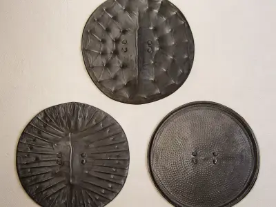 Restoration hardrware Konso leather shield 3D model