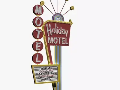 Motel Sign 3D model