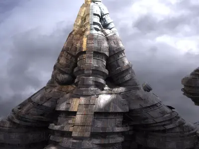 Planet Power Station Pyramid Kit bash 1  3D model