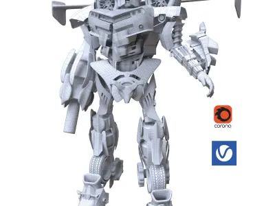 dodge challenger ROBOT 3D model