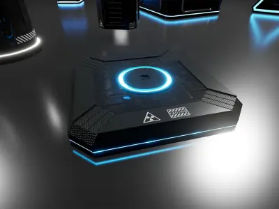 Sci-Fi Crates - Boxes Low-poly 3D model